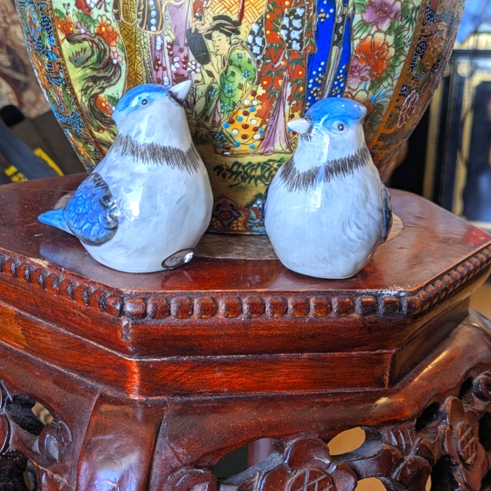 Blue Jay Salt and Pepper Shakers by Abbott